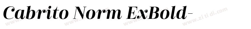 Cabrito Norm ExBold字体转换